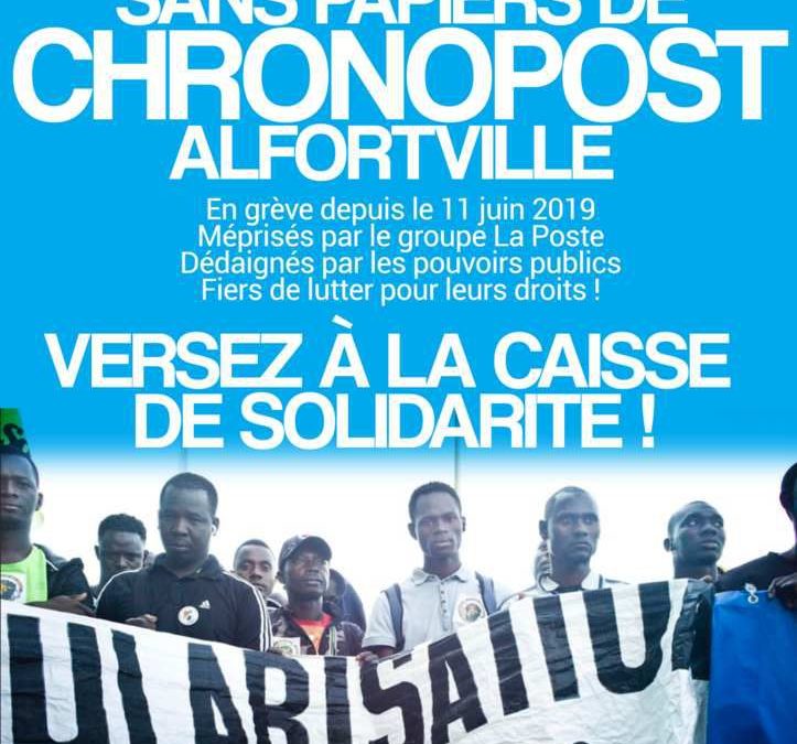 Solidarité avec les travailleurs sans-papiers de Chronopost