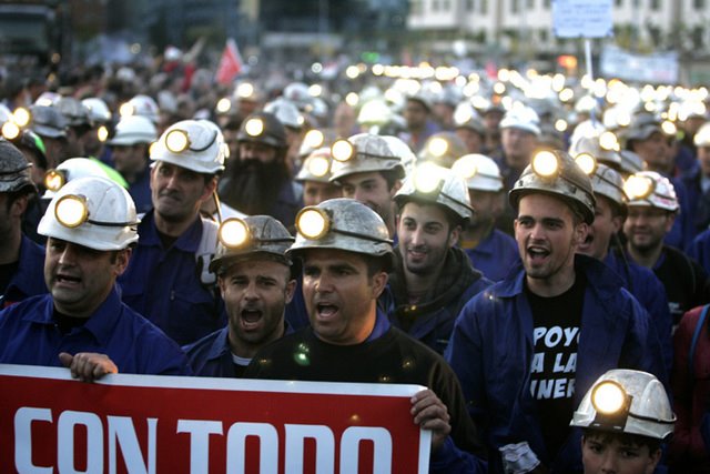 Solidarité avec les mineurs d’Espagne