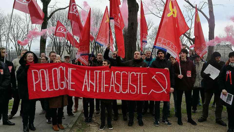 Rassemblement de solidarité avec les communistes polonais