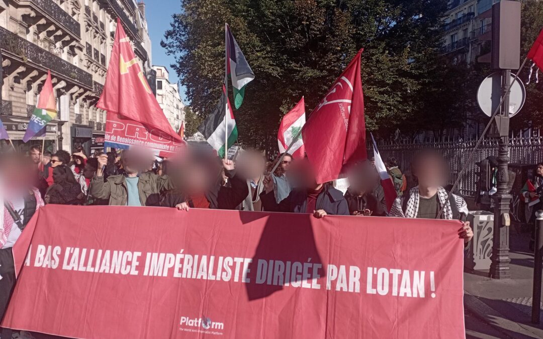 Les JRCF d’Ile-de-France présents à la manifestation du 05 octobre pour la Palestine à Paris